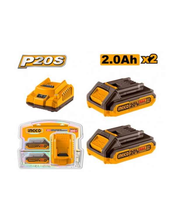 KIT 2 BATTERIE + CARICABATTERIA 2Ah (FBLI2001+FCLI2001E)