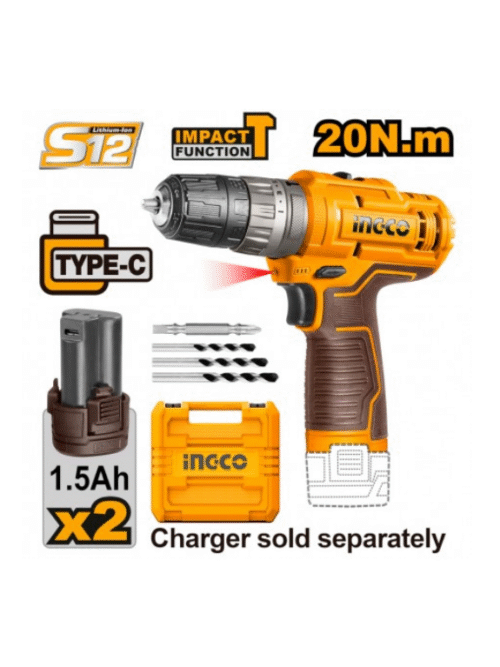 TRAPANO A PERC. A BATTERIA 12V C/2 BATTERIE