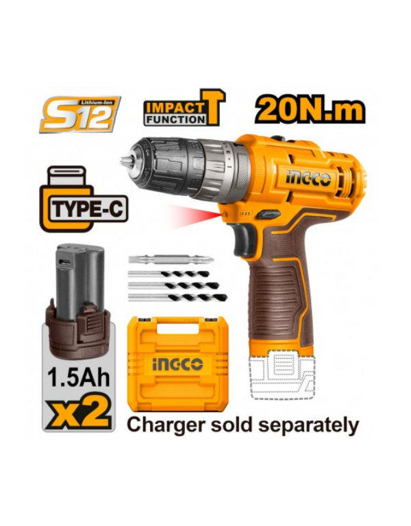 Progetto senza titolo 70 TRAPANO A PERC. A BATTERIA 12V C/2 BATTERIE