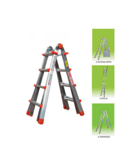 SCALA ALL. MULTIUSO 4+4 GRADINI 4,10m